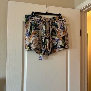 Sanctuary Multicolor Tropical High Waist Shorts